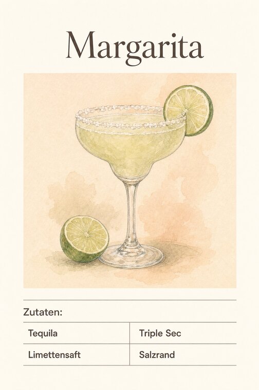 Rezeptkarte Margarita